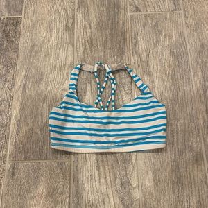 Lululemon striped athletic sports bra